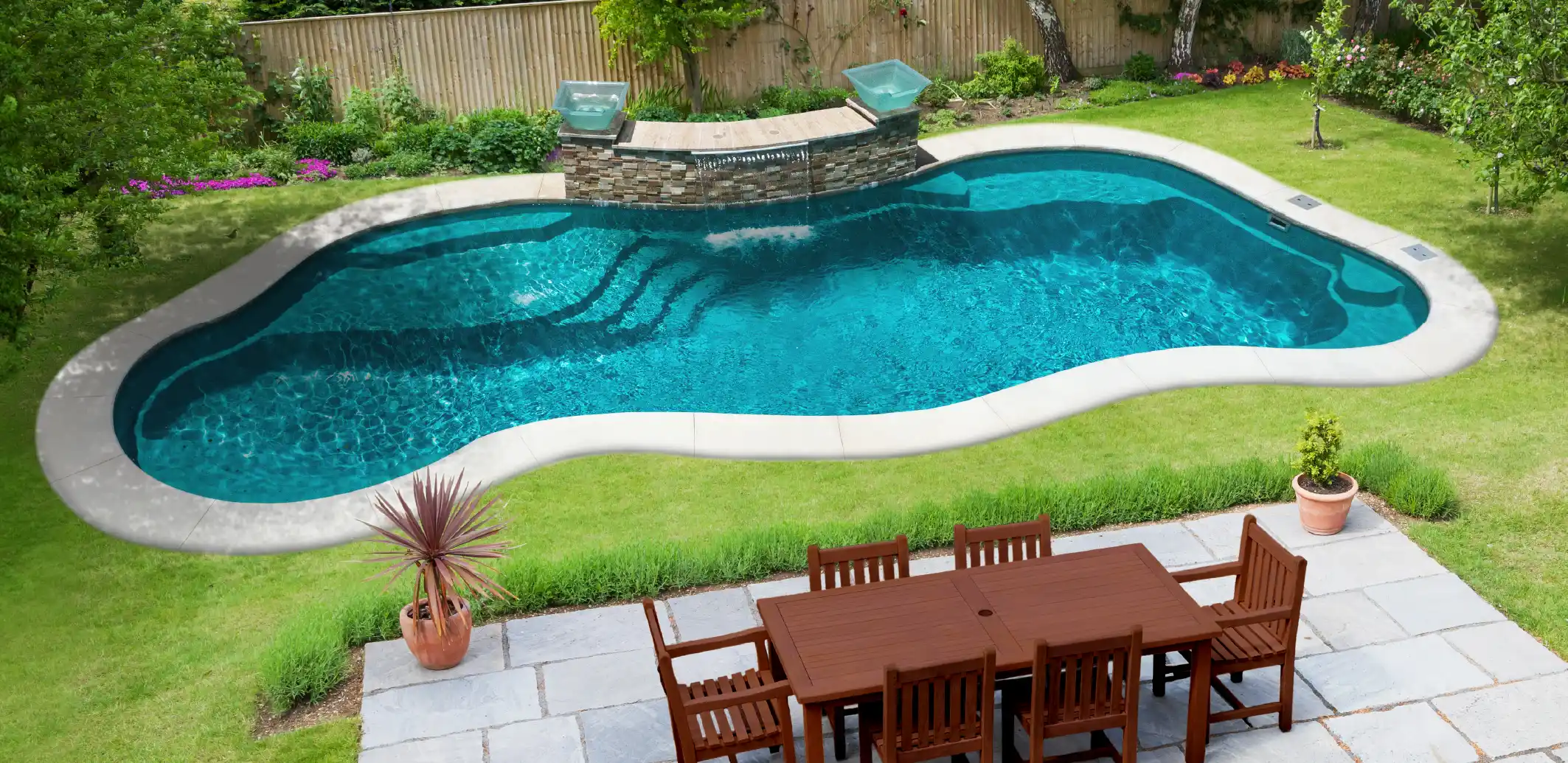 Key Features of the Aria Backyard Fiberglass Pool Design