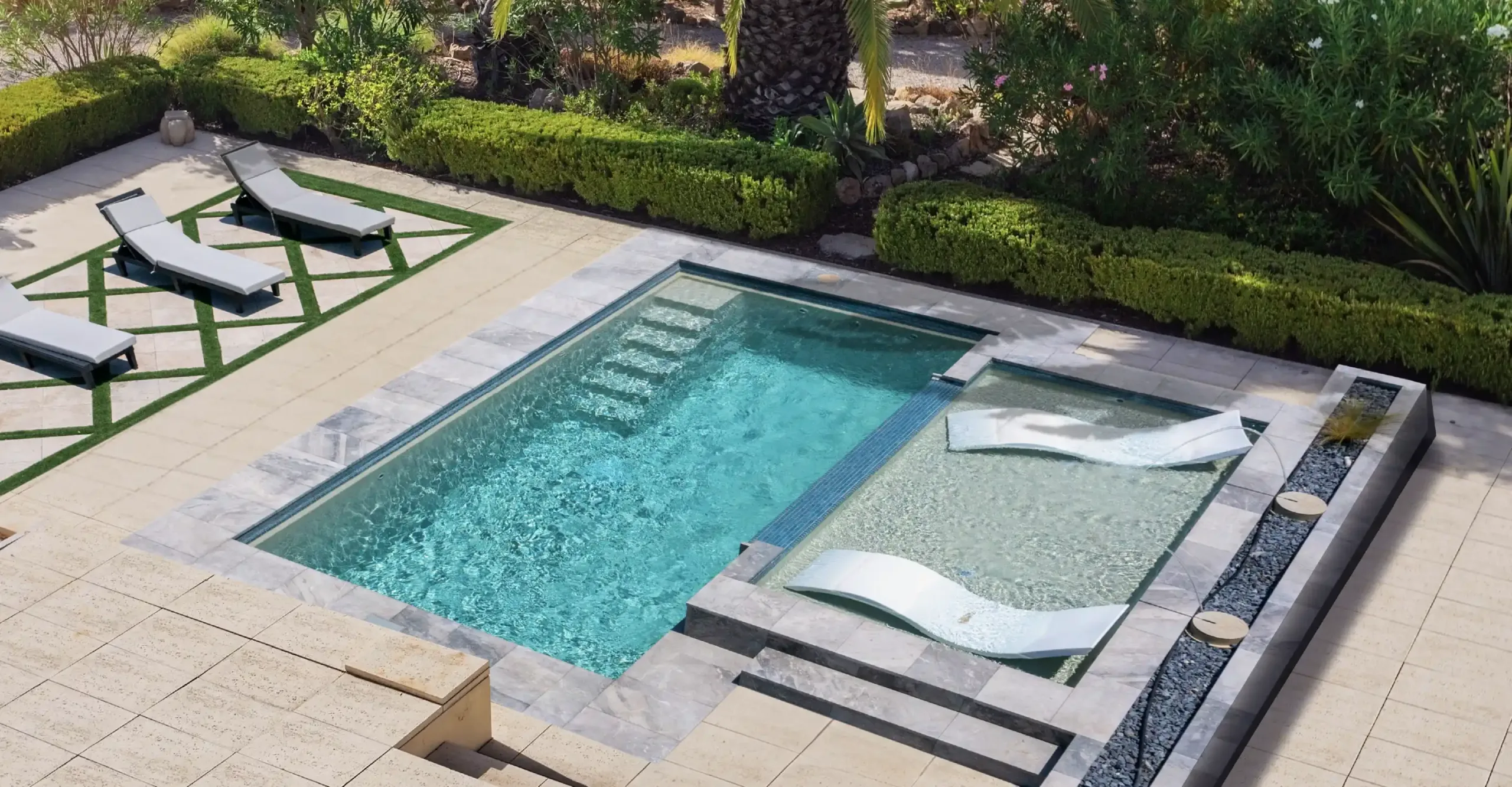 The Chic Backyard Fiberglass Pool Design