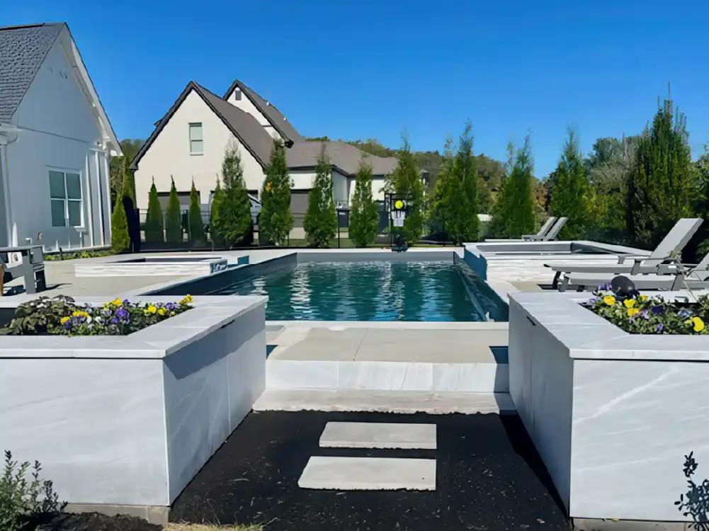 The Vita 40 inground fiberglass pool installed by Avia Pools Nashville South