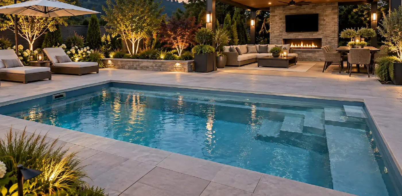 The Aurora inground swimming pool